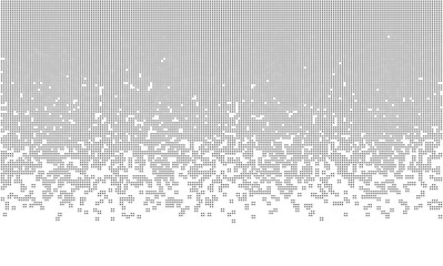Fototapete - Black and White Random Pixels Pattern. Classic Pixel Art Dithering Fade Gradient Background. Monochromatic Vector Illustration for Website, Card, Poster, etc.