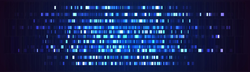 Aufkleber - Big Genomic Data Visualization. DNA Test, Genome Map Analysis Visualization. Science Background. Vector Illustration.