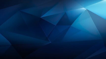 Wall Mural - Blue geometric structures give a glowing luminescent effect against a dark backdrop, ideal for high-tech themes