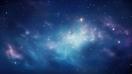Wall Mural - Captivating starry sky with blue and purple nebula textures, portraying the vastness and beauty of our universe
