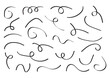 © StockSpectrum - Doodle arrows. Hand drawn line pointers, pencil sketch elements, round curly wavy direction arrows. Vector linear black arrow set. Used in web , templates . Isolated on white background in eps 10.
