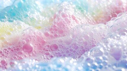 Poster - Background of colorful bubble foam.