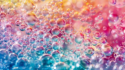 Poster - Background made up of colorful bubble foam...