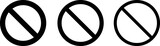 Fototapeta Pokój dzieciecy - Sign forbidden. Icon symbol ban. Red circle sign stop entry ang slash line isolated on transparent background. Mark prohibited. Icon symbol ban. Mark prohibited.