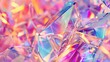 The background is an abstract geometric crystal background with iridescent textures and liquid. Rendering in 3D....