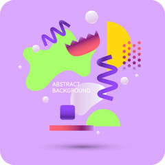 Poster - Modern geometric composition of various shapes. Illustration for design. Abstract background in the trend chart.