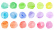 © ナナメニコ - 水彩で描いた丸のカラフルイラストセットまとめ
