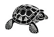 Sea turtle silhouette. vector illustration. isolated background