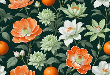 Wall Mural - flower pattern background