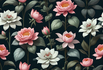 Wall Mural - flower pattern background