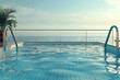 © Martinesku - Relaxing and quiet adult swimming pool area at cruise ship. Realistic closeup pool photo