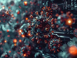 Poster - Virus conept with tech