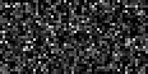 Fototapete - Halftone Pixel Dithering Square Tiles Pattern. Vintage 8-bit Game Background. Vector Illustration. Pixel Halftone Bitmap Raster Effect. Random Tiles Generative Art.