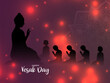 Happy Vesak day festival celebration background with lord Buddha design
