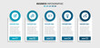 Business infographic template with 5 options or steps. Can be used for workflow layout, diagram, annual report, web design
