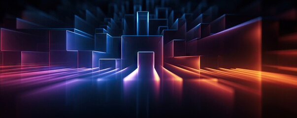 Poster - Digital background for tech, AI, data, audio, graphics, and more
