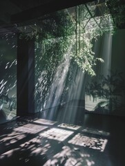 Poster - Light and Shadow Installation Art Transformation Reflects Harmony Balance Peace Discovery.