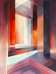 Poster - Abstract Harmony of Light and Shadow in Modern Art Movement