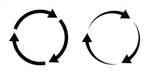 Wall Mural - circle arrow icon set. rotation line icon. simple rotation vector icon for web design isolated on wh