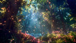 Mystical Forest Glade Surreal and enchanting with vibrant colors and ethereal lighting
