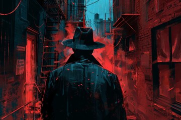 Poster - In the dimly lit alleys of Little Italy, a lone detective navigates the tangled web of secrets and lies that lurk beneath the surface of the neighborhood, uncovering a conspiracy.