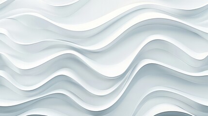 Aufkleber - White seamless wave texture pattern. Wavy linen background. Interior wall decoration. interior wall panel pattern. white background of abstract waves.