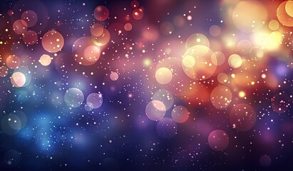 Wall Mural - Magical bokeh lights background with vibrant colors