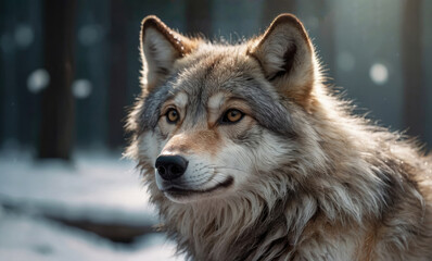  gray wolf portrait