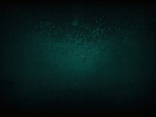 Wall Mural - abstract background of dark, green, teal grainy noise, grunge, with empty space, spray texture, color gradient, and bright light shine