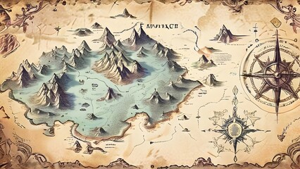 illustration of fantasy universe map