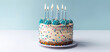© Irina - Birthday cake with candles close-up