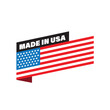 Made in USA America flag label