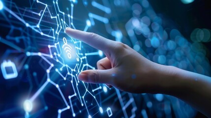 Leinwandbilder - The world's largest wireless mobile Internet network and 5G LTE data connection for global business, fintech and blockchain.