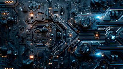 Circuit board. Technology background ,Abstract futuristic electronic circuit board and mesh line processing technology background Modern