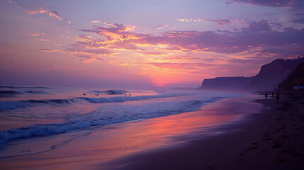 Wall Mural - sunset over the sea