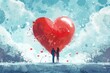 Dreamy Digital Art for Valentine's Cards: Creative Designs and Romantic Dinners Enhanced with Memorable Decorations and Graphic Artwork