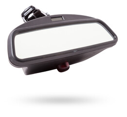 Canvas Print - Close-up on a rear view mirror from a sedan for repair and replacement after an accident in a workshop. Auto service industry. Spare parts catalog.