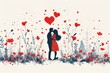 Celebrating Love in Art: Passionate and Minimalist Designs Featuring Romantic Graphics and Modern Artistic Expressions