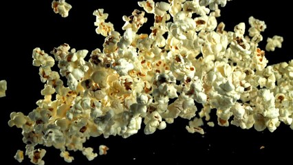 Canvas Print - Super slow motion popcorn. High quality FullHD footage