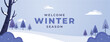 Flat winter season sale social media cover template