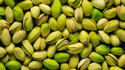 Pistachio texture background top view
