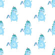 cute unicorn character seamless pattern