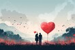 Explore Modern Art and Love: Stylish and Romantic Illustrations Perfect for Proposals, Valentine's Day, and Romantic Celebrations