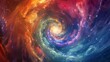 Cosmic color swirl abstract background