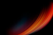 Bright orange wave on a dark background. Abstract background for design, web. Place for text, copyspace.