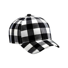 Classic Checkered Racing Cap On A Transparent Background, PNG Format