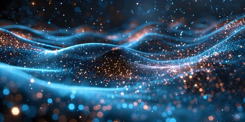 Poster - Mesmerizing Quantum Particles in Superposition A Futuristic Visualization of Computational Possibilities