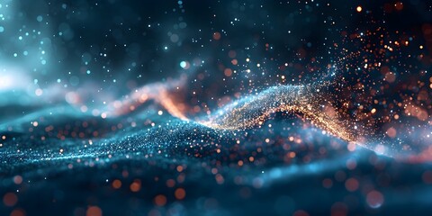 Wall Mural - captivating visualisation of quantum fluctuations in the cosmic void