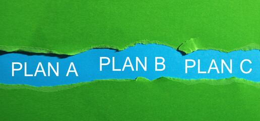 Sticker - Plan A. Plan B. Plan C. Business concept