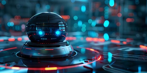 Poster - Futuristic Powered Communication Sphere Suggesting Next Gen Personal Technology